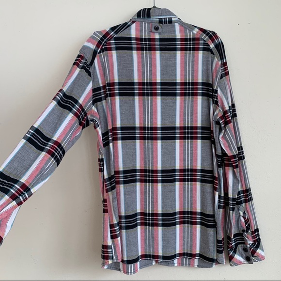 Kane & Unke 2XL plaid button up long sleeve top! - Picture 6 of 7